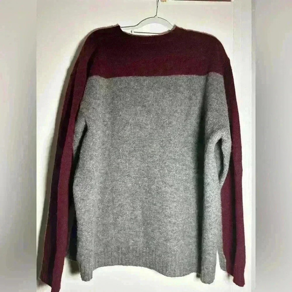 Men’s XL timberland 100% Wool Grey and Maroon Pullover Sweater. - Picture 5 of 9